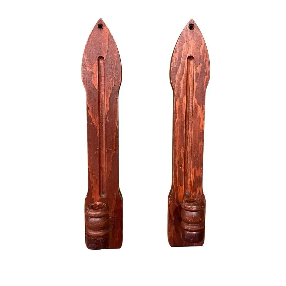 Vintage Mid Century Modern Candle Holders Wall Scones
